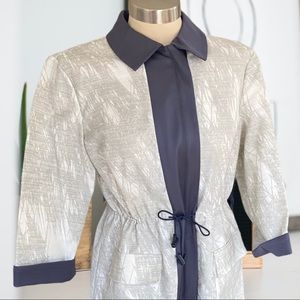 Simply Vera Abstract Mod Trench Jacket Coat